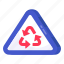 recycle, reprocess, renewable, reuse, eco sign 