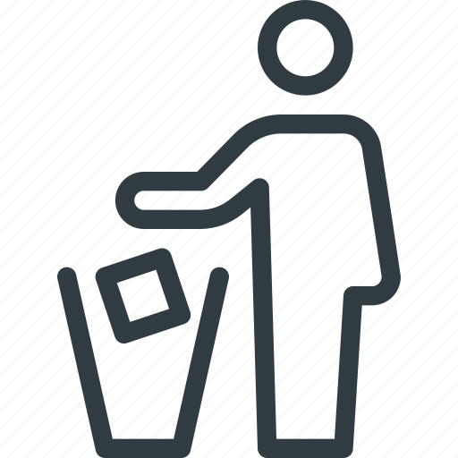 Can, litter, person, trash icon - Download on Iconfinder
