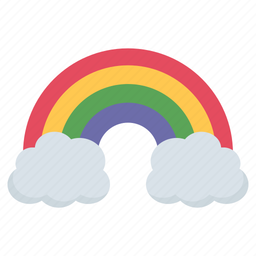 Rainbow, chromatic, colored, colorful, kaleidoscopic, motley, multicolored icon - Download on Iconfinder
