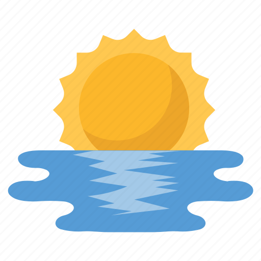 Sun, sunrise, sunset, beach, sea, ocean, sunny icon - Download on Iconfinder