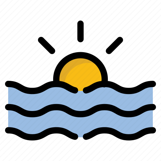 Sunrise, sun, nature, sunset, weather, water, sea icon - Download on Iconfinder