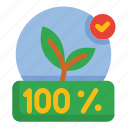 organic, nature, 100 percent, product label, shapes and symbols, ecology, sign