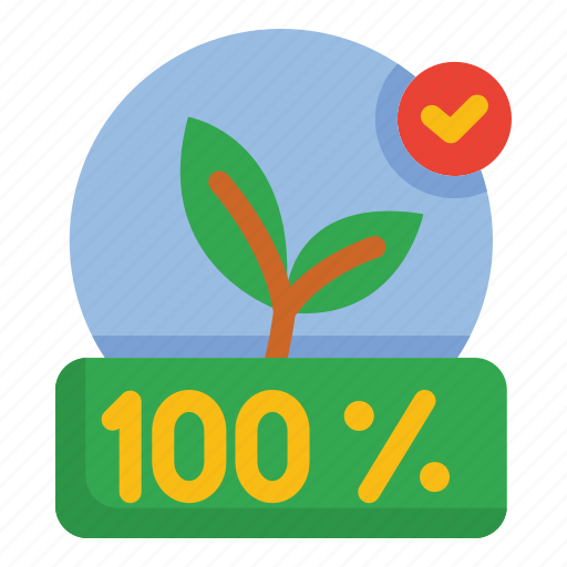 Organic, nature, 100 percent, product label, shapes and symbols, ecology, sign icon - Download on Iconfinder