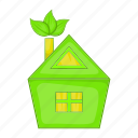 cartoon, eco, ecology, green, home, house, sign