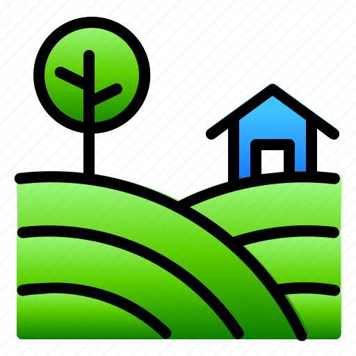 Farm, green, landscpe, nature, view icon - Download on Iconfinder