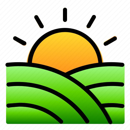 Farm, green, landscpe, nature, sunrise, view icon - Download on Iconfinder