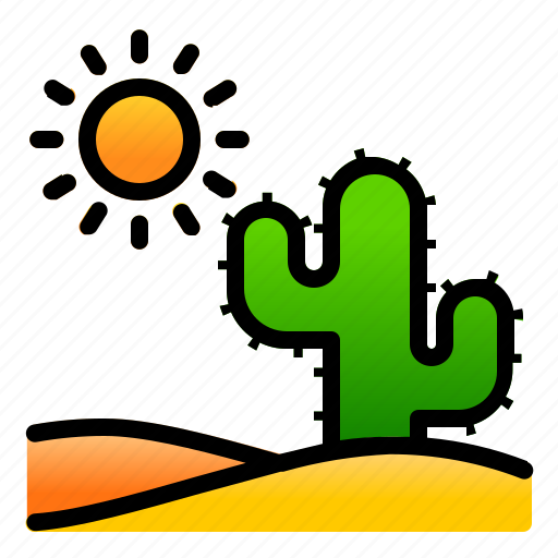 Cactus, desert, landscape, nature, sun, view icon - Download on Iconfinder