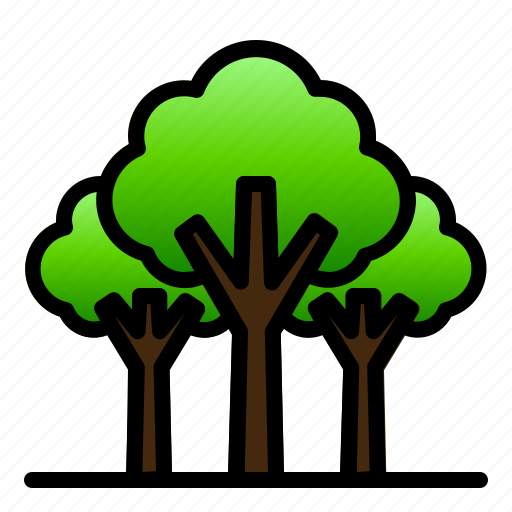 Forest, landscape, nature, rain, tree, tropical, view icon - Download on Iconfinder