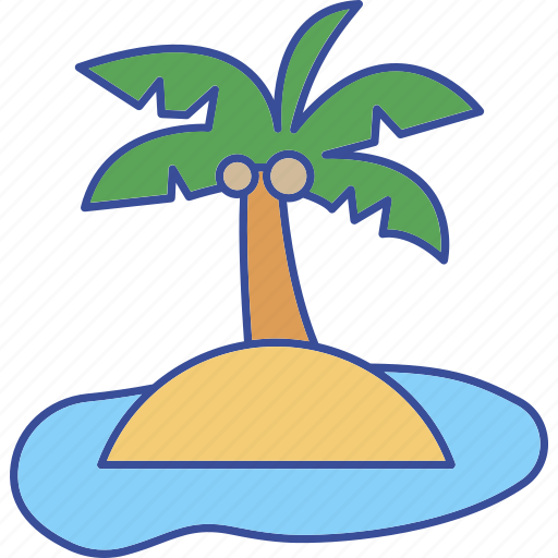 Island, palm, tree, vacation icon - Download on Iconfinder