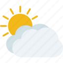 cloud, cloudy, partly, sunny, weather