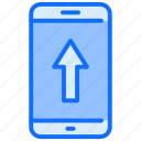 arrow, mobile, up, navigation, upload