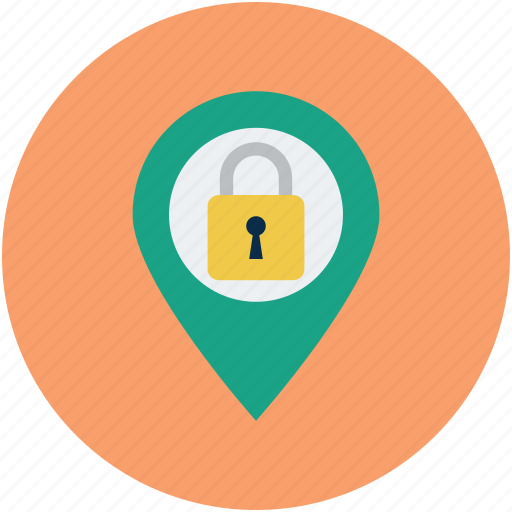 Gps, locked location, secure, secure location icon - Download on Iconfinder