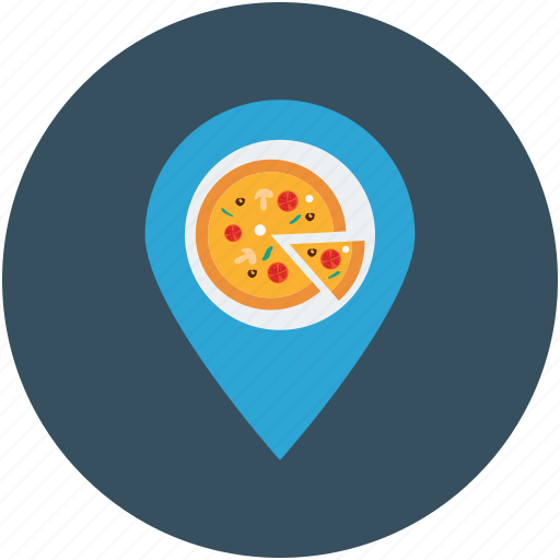 Gps, location, pizza, pizza address, restaurant icon - Download on Iconfinder