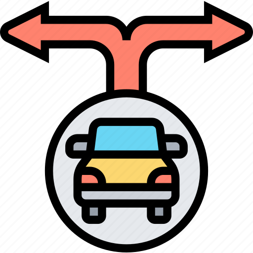 Fork, way, direction, street, traffic icon - Download on Iconfinder