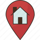 home, location, marker, pin, address