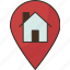home, location, marker, pin, address 