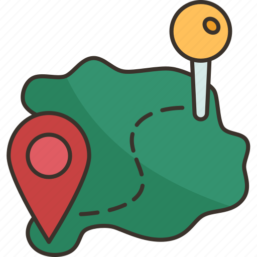 Navigation, trajectory, direction, map, travel icon - Download on Iconfinder