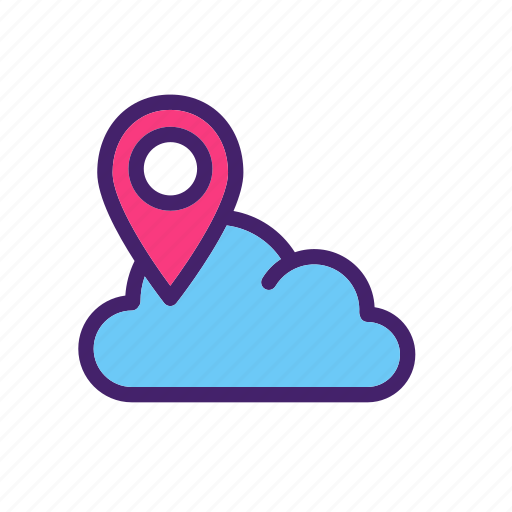 Cloud, gps, location, map, navigation, pin, weather icon - Download on Iconfinder