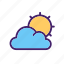 cloud, day, location, map, navigation, sun, weather 