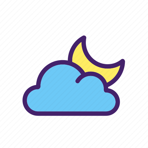 Cloud, location, map, moon, navigation, night, weather icon - Download on Iconfinder