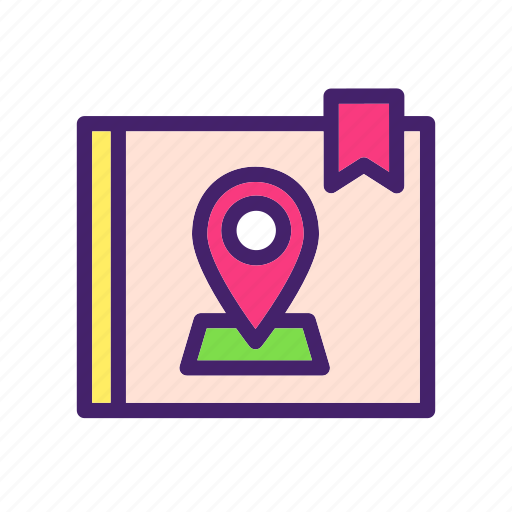 Bookmark, direction, gps, location, map, navigation, pin icon - Download on Iconfinder