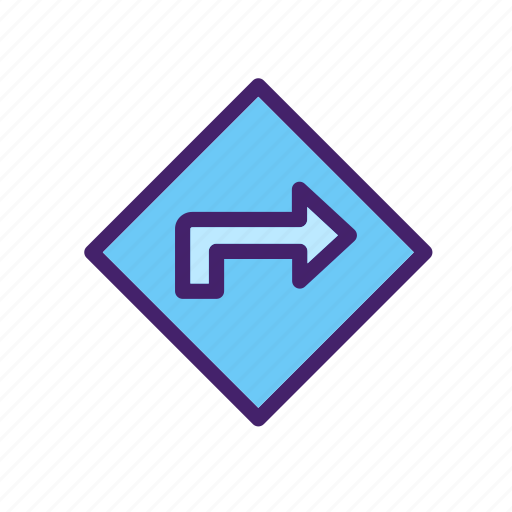 Arrow, direction, location, navigation, right, route, turn icon - Download on Iconfinder