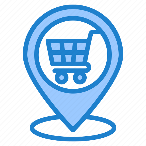 Cart, location, navigation, pin, shopping icon - Download on Iconfinder