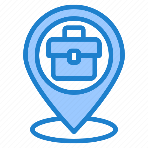 Bag, location, navigation, pin, work icon - Download on Iconfinder
