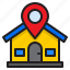 home, house, map, navigation, pin 