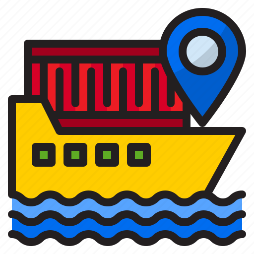 Direction, location, map, pin, sea icon - Download on Iconfinder