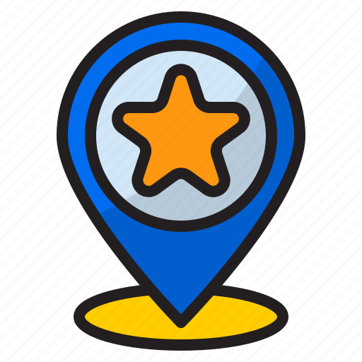 Favorite, location, navigation, pin, star icon - Download on Iconfinder