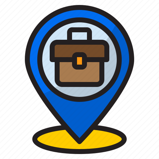 Bag, location, navigation, pin, work icon - Download on Iconfinder