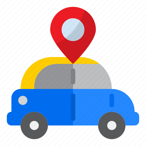 Car, location, pin, transport, vehicle icon - Download on Iconfinder