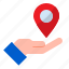 gps, hand, location, navigation, pin 