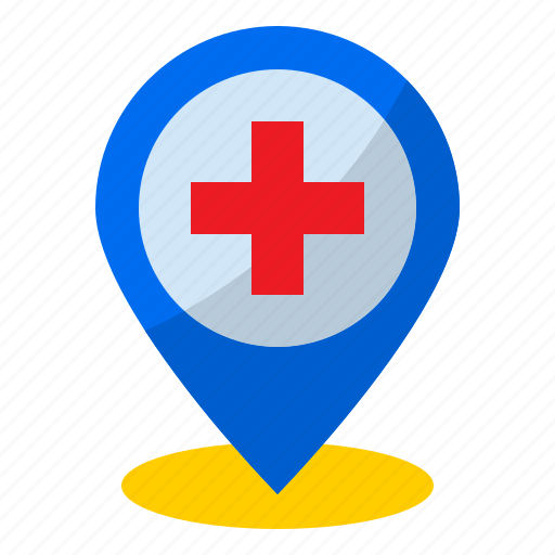 Hospital, location, medical, navigation, pin icon - Download on Iconfinder