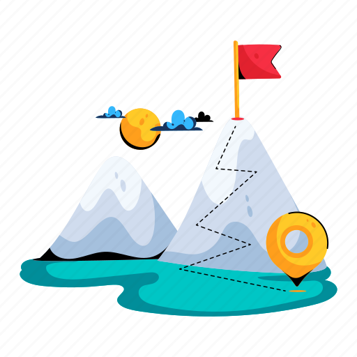 Hill location, hill station, mountain location, mountain navigation, mountains tracking icon - Download on Iconfinder
