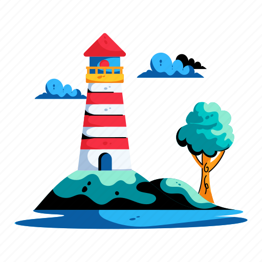 Sea tower, navigation tower, sea navigation, water tower, light tower icon - Download on Iconfinder