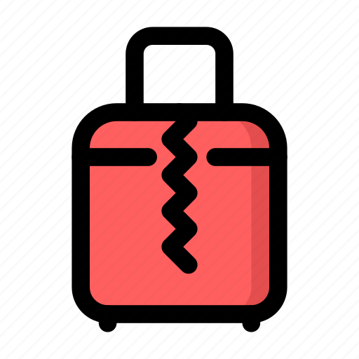 Baggage, broken, lost, luggage, suitcase icon - Download on Iconfinder