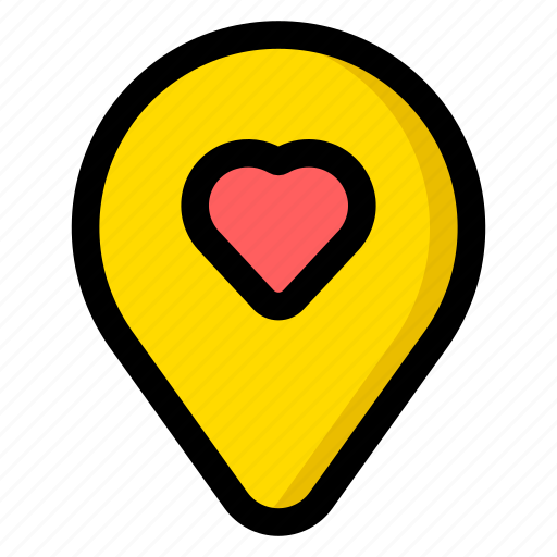 Heart, location, love, map, place, favorite, trip icon - Download on Iconfinder