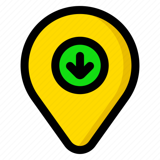 Arrow, location, map, send, drop pin, localization, geo icon - Download on Iconfinder