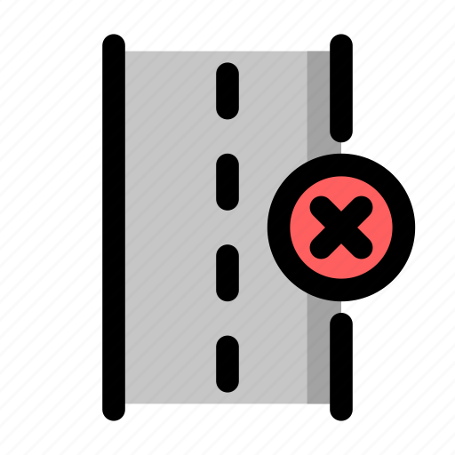 Closed, route, wrong, road, path, blocked, way icon - Download on Iconfinder