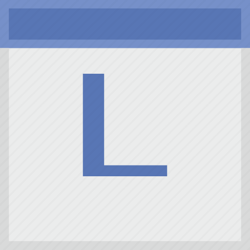 Calendar, key, l, latin, letter icon - Download on Iconfinder