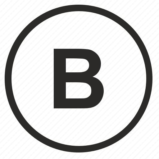 B, bold, format, letter, round, text, weight icon