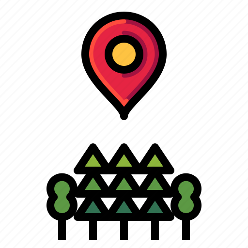 Forest, nature, tree, pin, location icon - Download on Iconfinder