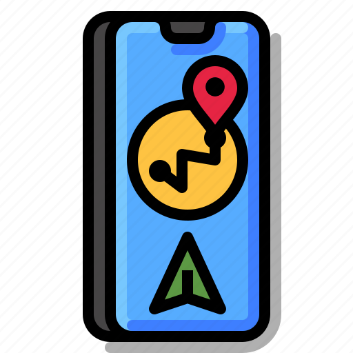 Navigation, mobile, app, application, map icon - Download on Iconfinder