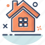 building, home, home icon, house, line filled, navigation, property 