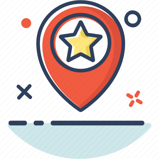 Favorite, gps, location, marked, navigation, place, star icon - Download on Iconfinder
