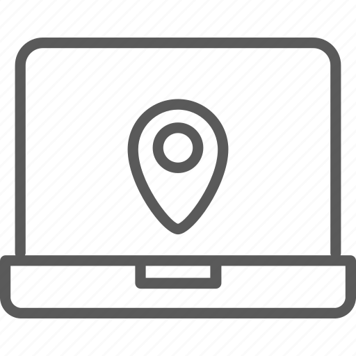 Destination, geo, laptop, location, mark, navigation, pin icon - Download on Iconfinder