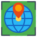 globe, location, marker, pointer, position
