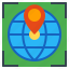 globe, location, marker, pointer, position 